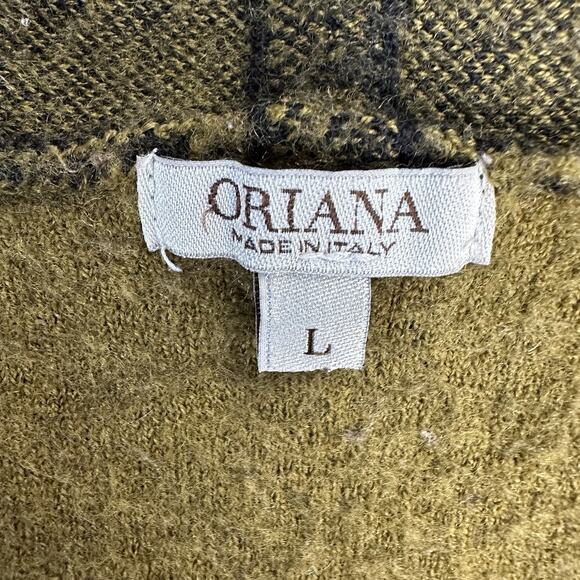 oriana italy green wool vest Size L - Picture 8 of 10